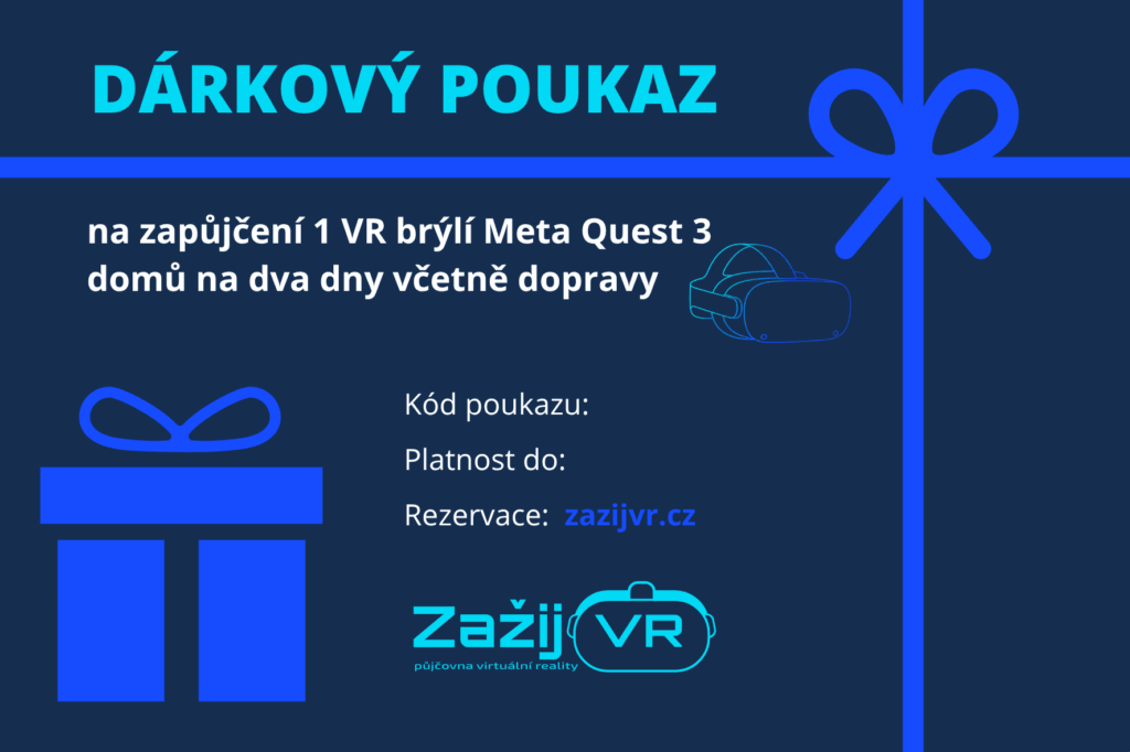 dárkový poukaz modrý s dopravou